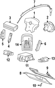 Foto de Mdulo de control del Air Bag Original para Jaguar X-Type 2004 2005 2006 2007 2008 Marca JAGUAR Nmero de Parte C2S37064