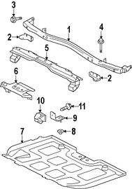 Foto de Barra sujecin soporte del radiador Original para Jaguar XK Jaguar XKR Jaguar XKR-S Marca JAGUAR Nmero de Parte C2P19828