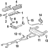 Foto de Convertidor Cataltico Original para Jaguar XK 2007 2008 2009 Jaguar XKR 2007 2008 2009 Marca JAGUAR Nmero de Parte C2P22888