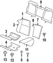 Foto de Bastidor de Asiento Original para Jaguar XK Jaguar XKR Jaguar XKR-S Marca JAGUAR N�mero de Parte C2P6934
