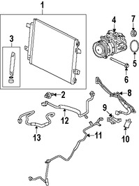 Foto de Manguera de succin Refrigerante Aire Acondicionad Original para Jaguar XF Jaguar XFR Jaguar XFR-S Marca JAGUAR Nmero de Parte C2Z31018