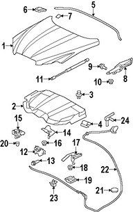 Foto de Cable Abre Capo Original para Jaguar XF Jaguar XFR Jaguar XFR-S Marca JAGUAR N�mero de Parte C2Z29301