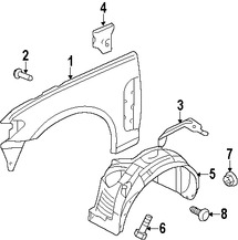 Foto de Guardafango Original para Jaguar XF Jaguar XFR Jaguar XFR-S Marca JAGUAR N�mero de Parte C2Z16959