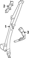 Foto de Receptaculo del Cinturon de Seguridad Original para Jaguar XF Jaguar XFR Jaguar XFR-S Marca JAGUAR Nmero de Parte C2D17128SEL