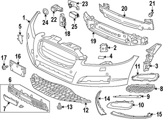 Foto de Cubierta del parachoques Original para Jaguar XF Jaguar XFR Jaguar XFR-S Marca JAGUAR N�mero de Parte C2Z13210XXX