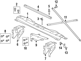 Foto de Barra sujecin soporte del radiador Original para Jaguar F-Type 2014 2015 2016 2017 Marca JAGUAR Nmero de Parte T2R16327