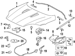 Foto de Sello del capo Original para Jaguar F-Type 2014 2015 2016 2017 Marca JAGUAR N�mero de Parte T2P1316