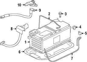 Foto de Bandeja de la batera Original para Jaguar F-Type 2014 2015 2016 2017 Marca JAGUAR Nmero de Parte T2R4844