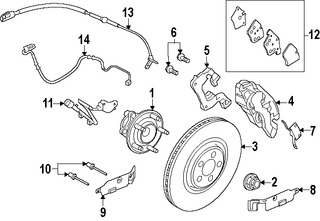 Foto de Grapa Antivibradora Disco de Freno Original para Jaguar F-Type 2016 2017 2014 2015 Marca JAGUAR Nmero de Parte T2R7245