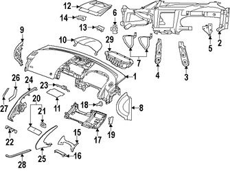 Foto de Cobertura Panel de Instrumentos Original para Jaguar F-Type 2014 2015 2016 2017 Marca JAGUAR Nmero de Parte T2R11508