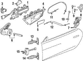 Foto de Bisagra de puerta Original para Jaguar F-Type 2014 2015 2016 2017 Marca JAGUAR N�mero de Parte T2R16533