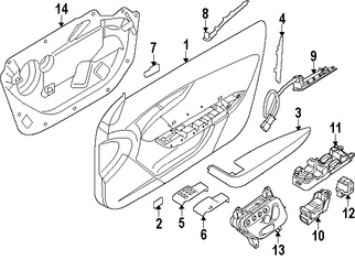 Foto de Panel Interior de Puerta Original para Jaguar F-Type 2014 2015 2016 2017 Marca JAGUAR N�mero de Parte T2R10440QEX