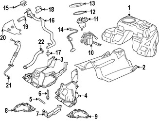 Foto de Soporte Tanque de Combustible Original para Jaguar F-Type 2014 2015 2016 2017 Marca JAGUAR Nmero de Parte T2R1605