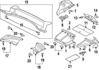 Foto de Panel de maletero Original para Jaguar F-Type 2015 2016 Marca JAGUAR N�mero de Parte T2R14354PVJ
