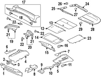 Foto de Panel de maletero Original para Jaguar F-Type 2015 2016 2017 Marca JAGUAR N�mero de Parte T2R17099PVJ
