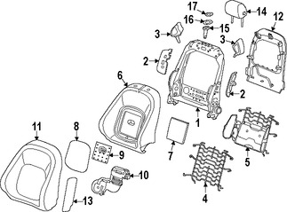 Foto de Almohadilla Calentadora de Asiento Original para Jaguar  2017 Jaguar XF 2016 2017 Marca JAGUAR Nmero de Parte T2H19109