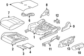 Foto de Cubierta del Mecanismo de Ajuste de Reclinacion de Asiento Original para Jaguar  2017 Jaguar XF 2016 2017 Marca JAGUAR Nmero de Parte T4N2783PVJ