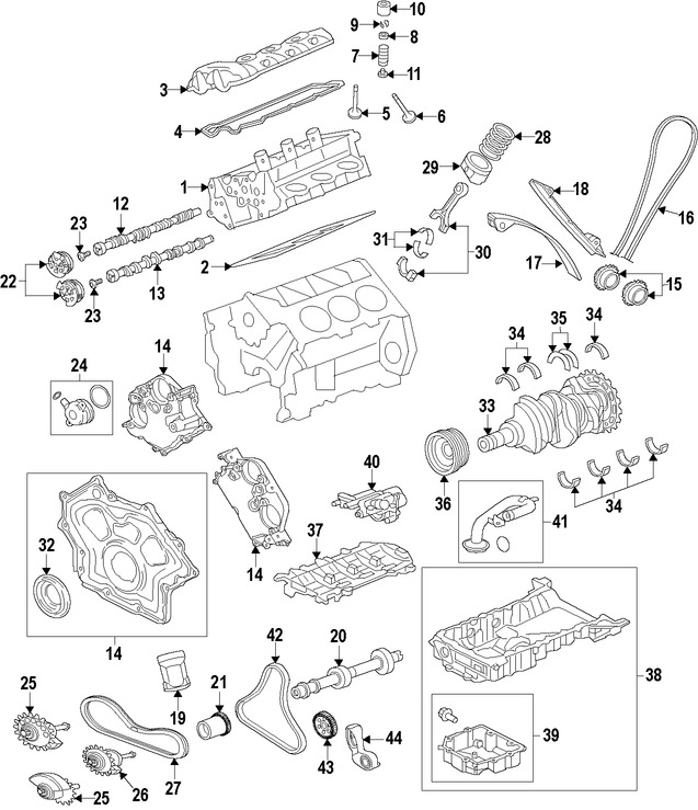 Foto de Arbol de Levas Original para Jaguar  Jaguar F-Type Jaguar XJ Jaguar XF Marca JAGUAR N�mero de Parte AJ812952