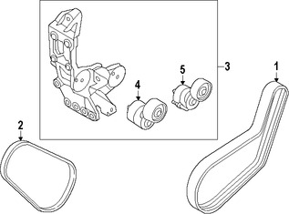 Foto de Conjunto de Tensor de correa Original para Hyundai Sonata Kia Optima Marca KIA Nmero de Parte 252812G663