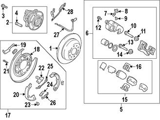 Foto de Sello de Gua de Pasador de Caliper Original para Hyundai  Kia Marca KIA Nmero de Parte 581643M000