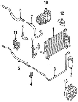 Foto de Motor de Ventilador de Condensador Aire Acondicionado Original para Kia Sephia 1994 1995 Marca KIA Nmero de Parte 0K20161710D