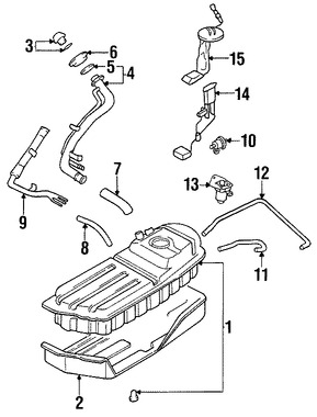 Foto de L�nea de Combustible Original para Kia Sportage 1998 1999 2000 2001 2002 Marca KIA N�mero de Parte 0K01B42561B