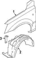 Foto de Guardafango Original para Kia Sorento Marca KIA N�mero de Parte 663213E121