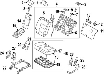 Foto de Cobertor de bisagra de asiento Original para Kia Sorento 2011 2012 2013 Marca KIA Nmero de Parte 899201U130VA