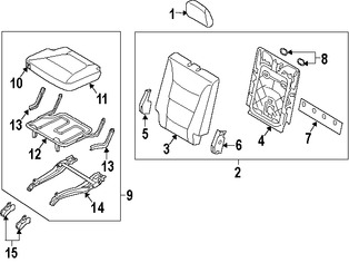 Foto de Bastidor de Asiento Original para Kia Sorento 2011 2012 2013 Marca KIA Nmero de Parte 891101U510