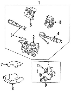 Foto de Interruptor Combinado Original para Kia Sephia 1995 1996 1997 1994 Marca KIA N�mero de Parte 0K20166120C