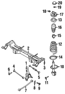 Foto de Brazo de Control Lateral Original para Kia Sephia Kia Spectra Marca KIA N�mero de Parte 0K2A128600C