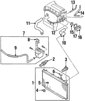 Foto de Tubo de Bypass de Refrigerante de Motor Original para Kia Spectra 2002 2003 2004 Marca KIA Nmero de Parte 254102Y100