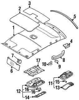 Foto de Barra Interior para agarrarse Original para Kia Spectra 2003 2004 Marca KIA Nmero de Parte 0K2C369471A05