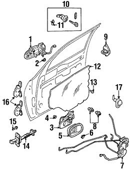 Foto de Interruptor del Marco de la Puerta Original para Kia Spectra Kia Rio Kia Sedona Kia Sephia Marca KIA Nmero de Parte KK37066540A