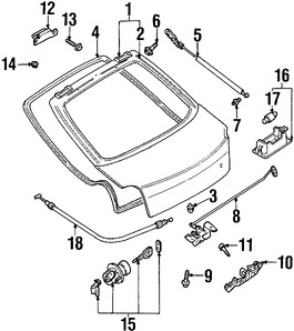 Foto de Puerta Trasera Original para Kia Spectra 2000 2001 2002 2003 2004 Marca KIA N�mero de Parte 0K2DK62031
