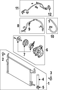 Foto de Manguera de succin Refrigerante Aire Acondicionad Original para Kia Spectra 2007 2008 2009 Kia Spectra5 2007 2008 2009 Marca KIA Nmero de Parte 977632F900