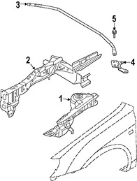 Foto de Protector del Guardafangos Original para Kia Spectra Kia Spectra5 Marca KIA Nmero de Parte 645012F011