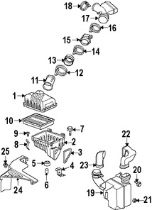 Foto de Espaciador de la carcasa del filtro de aire Original para Kia Spectra Kia Spectra5 Marca KIA Nmero de Parte 281612F000