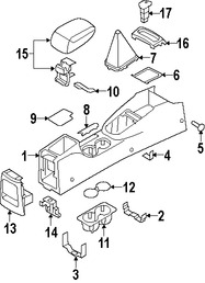Foto de Consola Central Original para Kia Spectra 2007 2008 2009 Kia Spectra5 2007 2008 2009 Marca KIA N�mero de Parte 846112F100VA