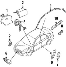 Foto de M�dulo de control del Air Bag Original para Kia Spectra 2007 2008 2009 Kia Spectra5 2007 2008 2009 Marca KIA N�mero de Parte 959102F900