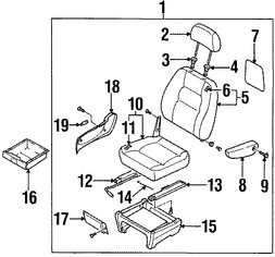 Foto de Asiento Original para Kia Sedona 2005 Marca KIA N�mero de Parte 0K52Y57200PCQ3
