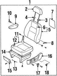 Foto de Asiento Original para Kia Sedona 2004 2005 Marca KIA N�mero de Parte 0K52Y57100LCQ3