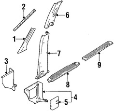 Foto de Clip de Panel de Moldura Pilar A Original para Kia Sedona 2002 2003 2004 2005 Marca KIA Nmero de Parte 0K52Y68124