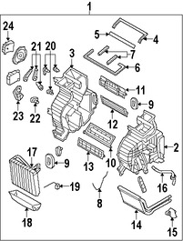 Foto de Puerta de Mezcla de Calefaccin Original para Kia Rio Kia Rio5 Marca KIA Nmero de Parte 971451G000