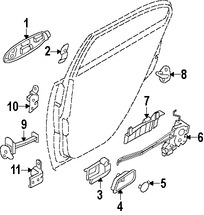 Foto de Refuerzo de Manija Exterior de la Puerta Original para Kia Rio Kia Rio5 Marca KIA Nmero de Parte 836551G000