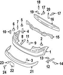 Foto de Riel de soporte de cubierta de parachoques Original para Kia Rio 2006 2007 2008 2009 Marca KIA Nmero de Parte 866561G001