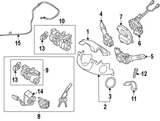 Foto de Cubierta de la Columna de Direccion Original para Kia Rio 2012 2013 2014 2015 2016 2017 Marca KIA Nmero de Parte 848501W000HU