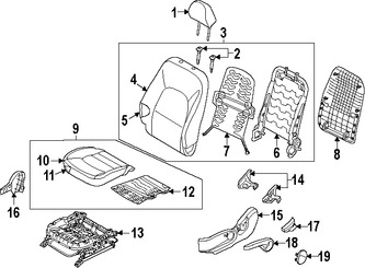 Foto de Panel posterior de Asiento Original para Kia Rio 2012 2013 2014 2015 2016 2017 Marca KIA Nmero de Parte 883901WAA0HU