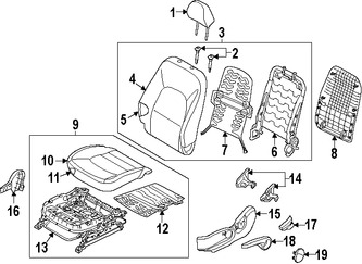 Foto de Guia de Reposacabezas Original para Kia Rio 2012 2013 2014 2015 2016 2017 Marca KIA Nmero de Parte 889101M400DCM