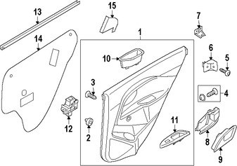 Foto de Bisel de Switch de Vidrio Electrico Original para Kia Rio 2012 2013 2014 2015 2016 2017 Marca KIA N�mero de Parte 837301W000HU